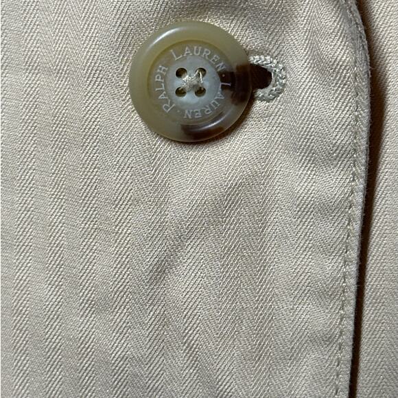 Lauren Ralph Lauren Cotton Linen Safari Blazer Jacket Sz 20W Tan Pockets Neutral - Picture 5 of 12